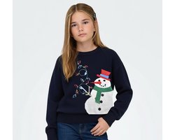 Foute Kersttrui voor kinderen | Christmas sweater | Kerstcadeau | jongens en meisjes | unisex | sneeuwpop | Blauw