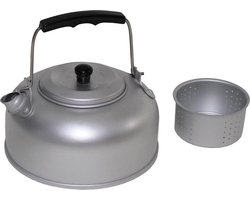 Fox Outdoor lichtgewicht klein fluitketeltje met theezeef aluminium 0.95 liter - zeer compact