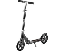 FOXSPORT Step volwassenen - Opvouwbaar - Scooter met grote Wielen - Buitenspeelgoed - autopeds - stepperbike - autoped bike - Cadeau - handrem en voetrem - Zwart
