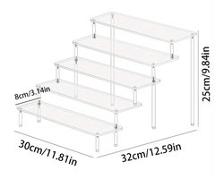FR Service - make up organizer - 5 traps - 30 cm display riser rek - acryl display - display standaard - transparante organizer - make up tafel - sieradenstandaard - display standaard - presentatie standaard - parfum organizer - nagellak organizer -