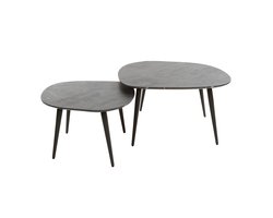 Fraaai - Connie salontafel set van 2 organisch - zwart/bruin