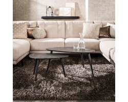 Fraaai - Connie salontafel set van 2 peer vorm - zwart/bruin