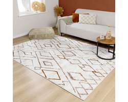 FRAAI Hoogpolig vloerkleed - Blend Diamond Terracotta - 160x230cm