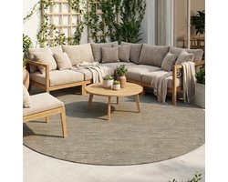 Fraai Rond buitenkleed - Malta Arrow Naturel - Ø 160cm