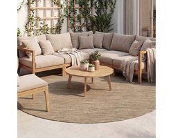 Fraai Rond buitenkleed - Malta Melange Naturel - Ø 100cm
