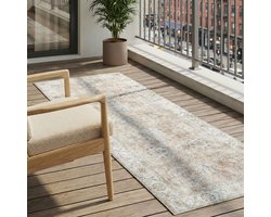 Fraai Wasbare loper - Domingo Oriental Beige - 80x180cm