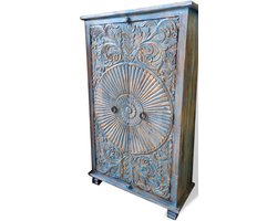 Fraaie Indiase kast Indy -Vintage Blue