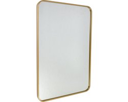 Fragix Boston Spiegel Rechthoekig - Goud - Metaal - 90x60