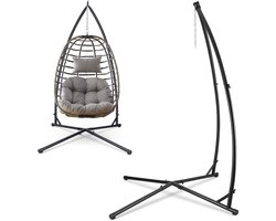 Frame hangstoel - hangstoelframe met haken - metalen hangstoelframe - Meubels voor woonkamer of slaapkamer - Balkonmeubilair - Binnen of buiten - tot 150 kg belastbaar