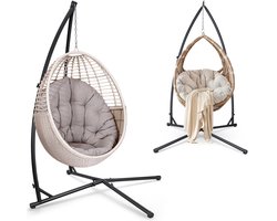 Frame hangstoel met frame - hangstoelframe met haken - metalen hangstoelframe - Meubels voor woonkamer of slaapkamer - Balkonmeubilair - Binnen of buiten - tot 150 kg belastbaar