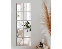 Frameless HD Glazen Wandspiegels 15x23cm - Zelfklevende Spiegels voor Badkamer en Woonkamer Decoratie, Volledige Lengte Spiegels voor Muurdecoratie