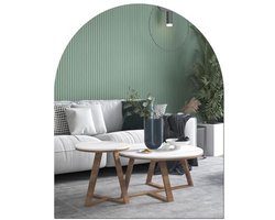 Frameloze gebogen glazen wandspiegel 40x30 cm - Zelfklevende spiegeltegels voor woondecoratie