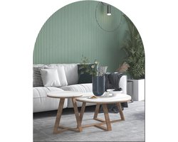 Frameloze gebogen glazen wandspiegel 40x30 cm - Zelfklevende spiegeltegels voor woondecoratie