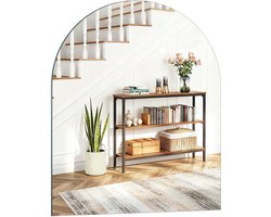 Frameloze Wandspiegel - Glas - Gebogen Design - Zelfklevend - Voor Badkamer en Woonkamer