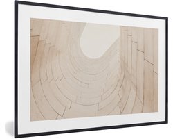 FrameYourWall® - Fotolijst met poster 120x80 - Natuur - Beige - Abstract - Fotokader van hout - Kaders en lijsten - Houten fotolijstje - Wissellijst voor muurposter - Picture en photo frame - Posterlijst - Fotohouder