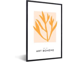 FrameYourWall® - Fotolijst met poster 20x30 - Planten - Bohemian - Geel - Natuur - Fotokader van hout - Kaders en lijsten - Houten fotolijstje - Wissellijst voor muurposter - Picture en photo frame - Posterlijst - Fotohouder