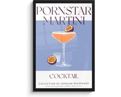 FrameYourWall® - Fotolijst met poster 40x60 cm - Foto in lijst - Cocktail - Pornstar Martini - Fotokader van hout - Kaders en lijsten - Wissellijst muurposter - Picture en photo frame - Posterlijst - Fotohouder - Kerstcadeau voor vriendin