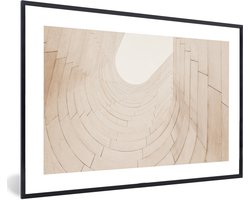 FrameYourWall® - Fotolijst met poster 60x40 - Natuur - Beige - Abstract - Fotokader van hout - Kaders en lijsten - Houten fotolijstje - Wissellijst voor muurposter - Picture en photo frame - Posterlijst - Fotohouder