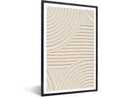FrameYourWall® - Fotolijst met poster 80x120 - Beige - Modern - Natuur - Fotokader van hout - Kaders en lijsten - Houten fotolijstje - Wissellijst voor muurposter - Picture en photo frame - Posterlijst - Fotohouder
