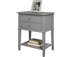 Franklin-Tafel - 2-laden - Grijs MDF