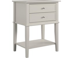 Franklin|Eindtafel met 2 laden in MDF Beige