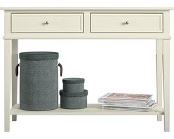 Franklin|Nachtkastje met 2 laden in MDF Wit