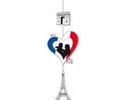 Frankrijk vlag thema hangdecoratie - papier - 85 x 30 cm