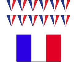 Frankrijk vlaggen versiering set binnen/buiten 3-delig - Landen decoraties voor fans/supporters