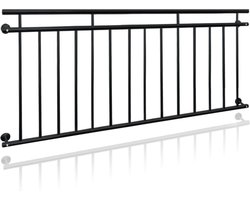 Frans balkon 90 x 184 Zwart