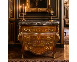 Franse Commode met Marmeren Blad Vénissieux