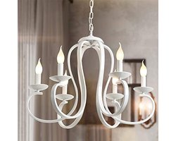 Franse Landelijke Kroonluchter Kaars Stijl Vintage Verlichting voor Eettafel en Keuken