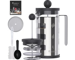 Franse Pers Koffiezetter - Roestvrij Staal Koffieapparaat voor 2 Kopjes - Hittebestendig en Perfect voor Cappuccino, Espresso en Thee