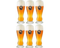 Franziskaner Bierglazen Weizen - 500 ml - Set van 6 glazen voor tarwebier - Ideaal voor schuimige bieren - Helder glas - Vaatwasserbestendig - Glas - 246 mm - Bierglazen - Glaswerk