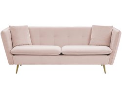 FREDERICA - Driezitsbank - Pastelroze - Fluweel