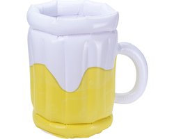 Free And Easy Bekerhouder Bierglas Geel/wit 30 Cm