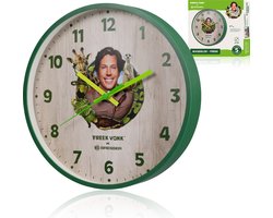 Freek Vonk x BRESSER - Wandklok voor Kinderen - Met foto van Freek Vonk - Stil Uurwerk - Diameter 25cm