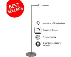 Freelight - Vloerlamp Piattino H 120 cm 3 step dim mat chroom