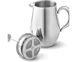 French Press koffiekan, onbreekbaar en houdt je koffie dankzij de dubbele hoes lang warm (1 liter)