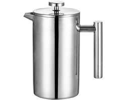 French Press Koffiezetapparaat - Koffiepers - french press - cafetiere - 350 Liter French Press - Roestvrij staal - Zilver