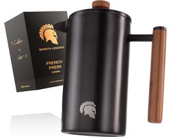 French Press Roestvrijstalen Thermische Koffiepers (600 ml) - Dubbelwandig Koffiezetapparaat voor Langdurig Verse Filterkoffie - Koffie - Geschikt voor Gebruik op de Camping
