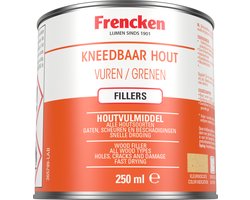 Frencken Kneedbaar Hout houtvulmiddel - 250 ml - midden eiken - voor reparatie meubels en kozijnen