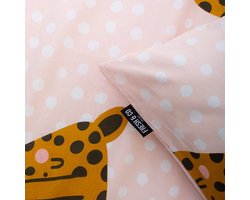 Fresh&Co  Kids - Eenpersoons Kinderdekbedovertrek Pink Panther 140x200 cm - Katoen - Kinderdekbedovertrek met kussensloop