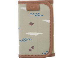 Fresk Portemonnee voor Jongens – Billfold met Klittenbandsluiting – Pasjeshouder – Portefeuille Kinderen - Groen – Crocodile