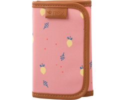 Fresk Portemonnee voor Meisjes – Billfold met Klittenbandsluiting – Pasjeshouder – Portefeuille Kinderen - Roze - Summer Fruit