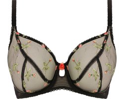 Freya ROSE BLOSSOM UW PLUNGE BRA Dames Beha - Black - Maat 75H