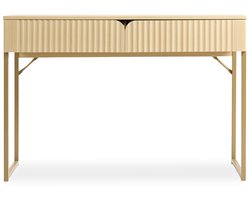 FRIBO-consoletafel met twee lades – eiken/goud