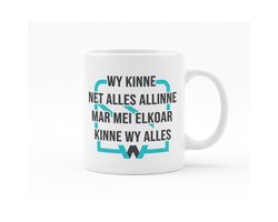 Friese Motiverende Tekst Mok – Samen Kunnen We Alles Quote Koffiemok – 330 ml Keramische Mok