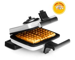 Frifri WA102A Cool Touch Wafelijzer | Inclusief platen voor 4 x 7 Traditionele Wafels | 1200W | Verwisselbare Platen | 180° Rotatie | Cool Touch Veiligheid | 2 Jaar Garantie
