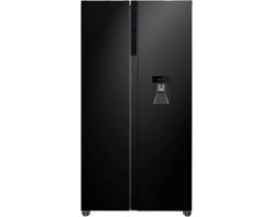 Frilec BONNSBS-680-WS-040CB - Amerikaanse Koelkast - Waterdispenser - No Frost - Energiezuinig C - 5 Jaar Garantie - Supervriezen - 592 Liter - Display - Zwart