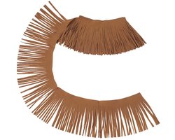 Fringe Trim 9.5Cm Bruin Dubbelzijdig PU Lederen Kwastje Trim Dans Rok Kwastje Naaien Wrap Cover Fringe Voor Diy Craft Edge Kledingstuk Gordijnen Tas Zoom Accessoires
